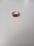 red 3 stone ring